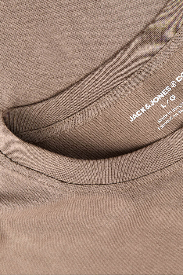 Jack & Jones PLUS Camiseta b&aacute;sica con estampado marr&oacute;n