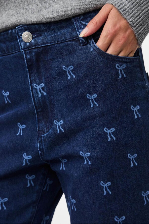Pieces Jean relax estampado lazo azul