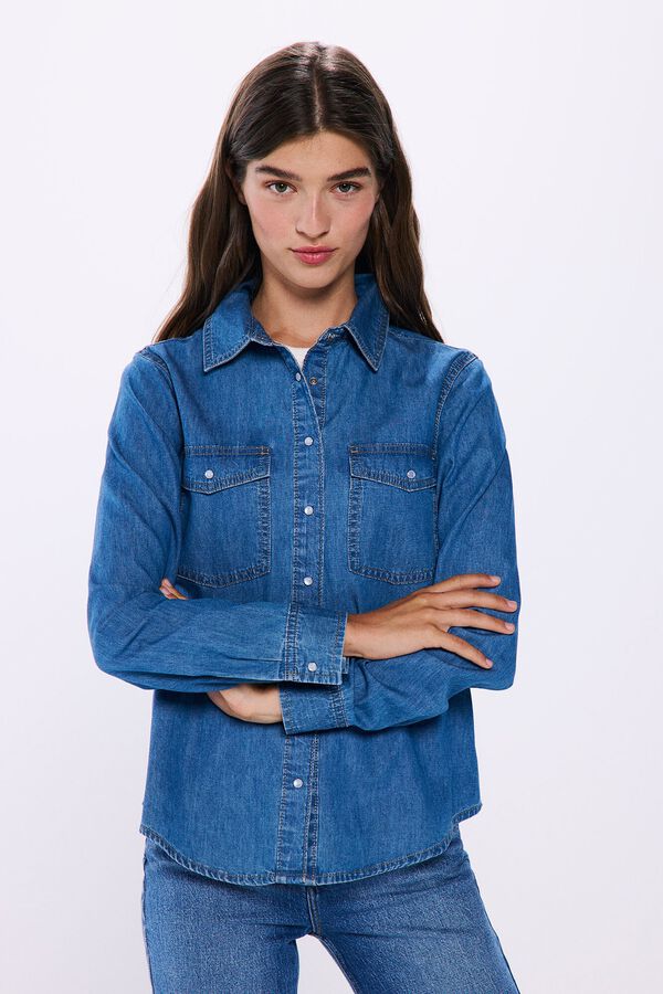 Springfield Camisa vaquera azul