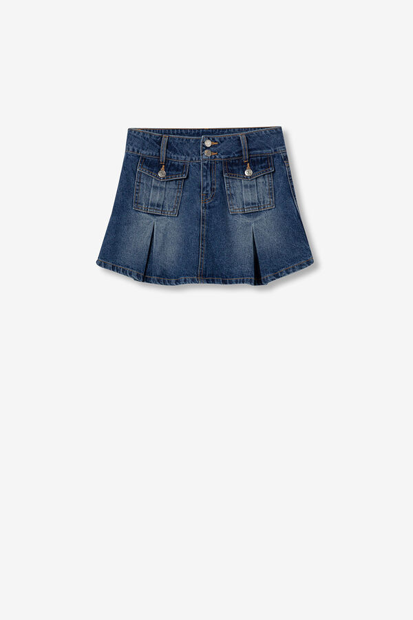 Tiffosi Young Minifalda vaquera con bolsillos azul