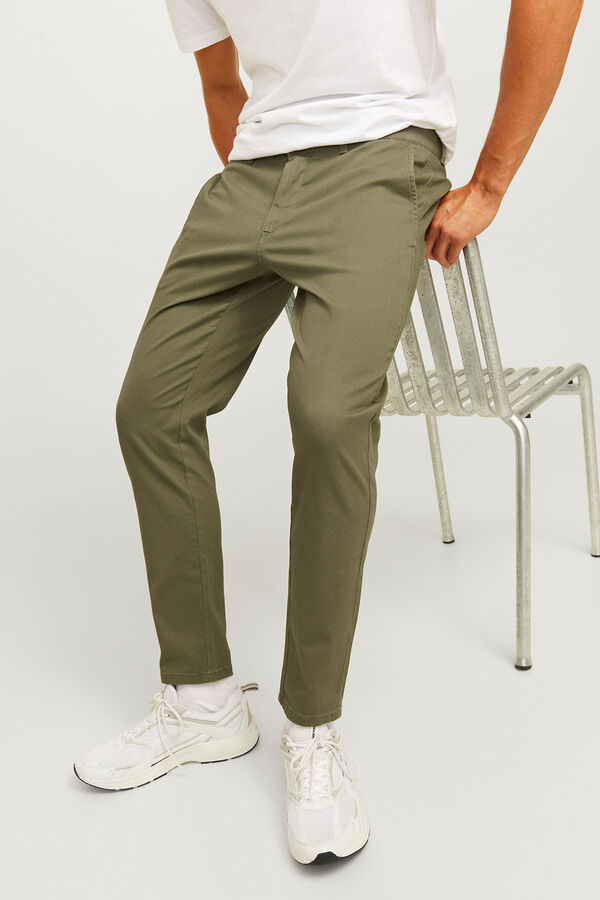 JJ REBEL Cal&ccedil;as chino slim fit verde