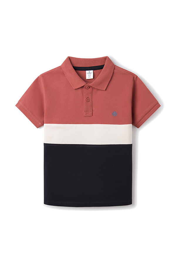 Springfield Polo color block niño naranja