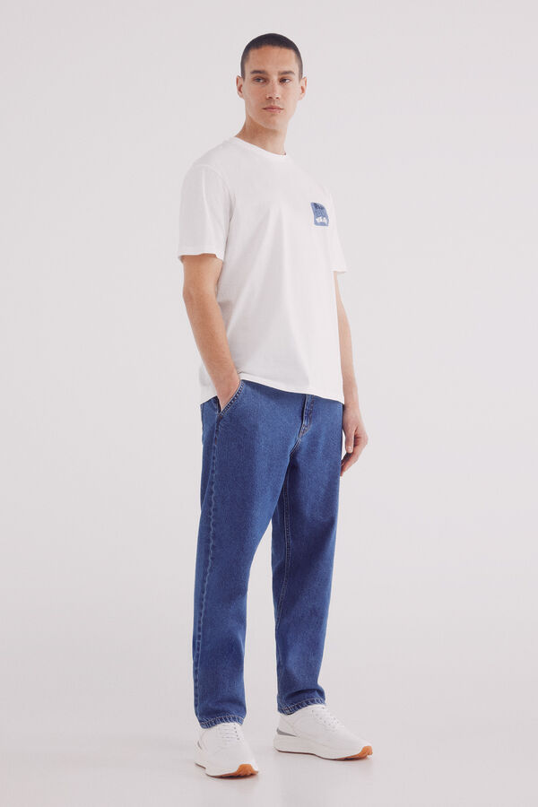 Springfield Camiseta descanse sua mente bege