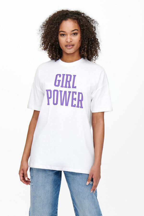 Springfield T-shirt oversize Feminism  branco