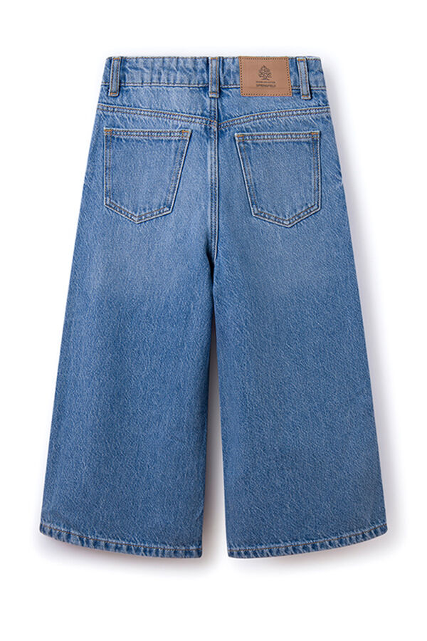 Springfield Kids Cal&ccedil;as denim culotte menina azul