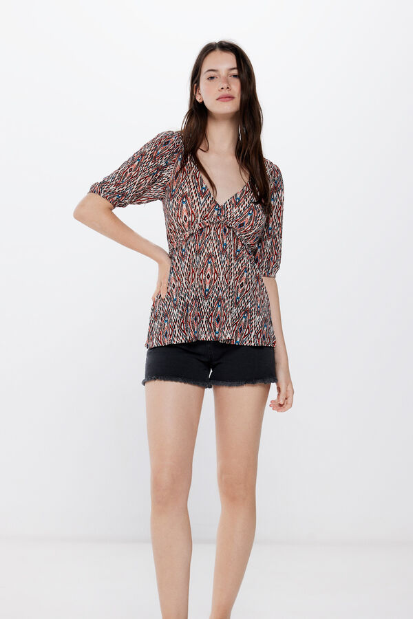 Springfield T-shirt fluída estampada cru