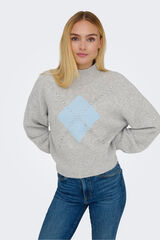 Only Jersey con apliques joya gris