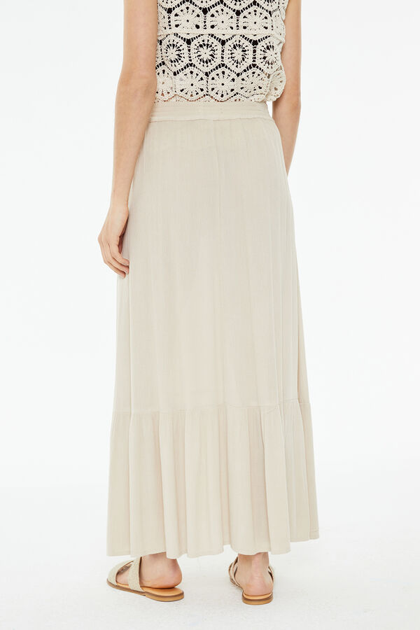 System Action saia longa de bambu bege