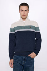 Springfield Su&eacute;ter colorido com fecho-&eacute;clair azul