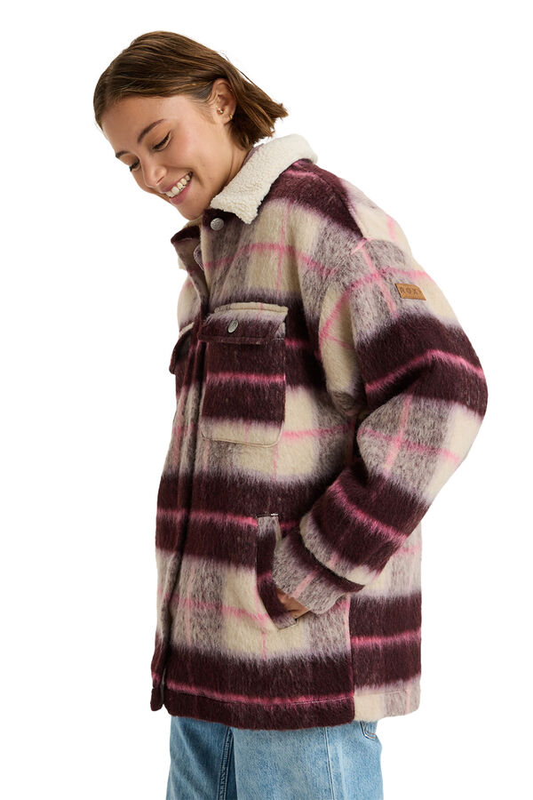 Roxy Camisa estilo camisa Sobretudo castanho