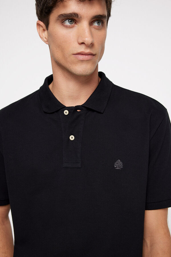 Springfield Polo piqu&eacute; b&aacute;sico regular fit preto