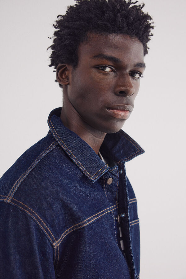 Springfield Cazadora vaquera boxy fit azul