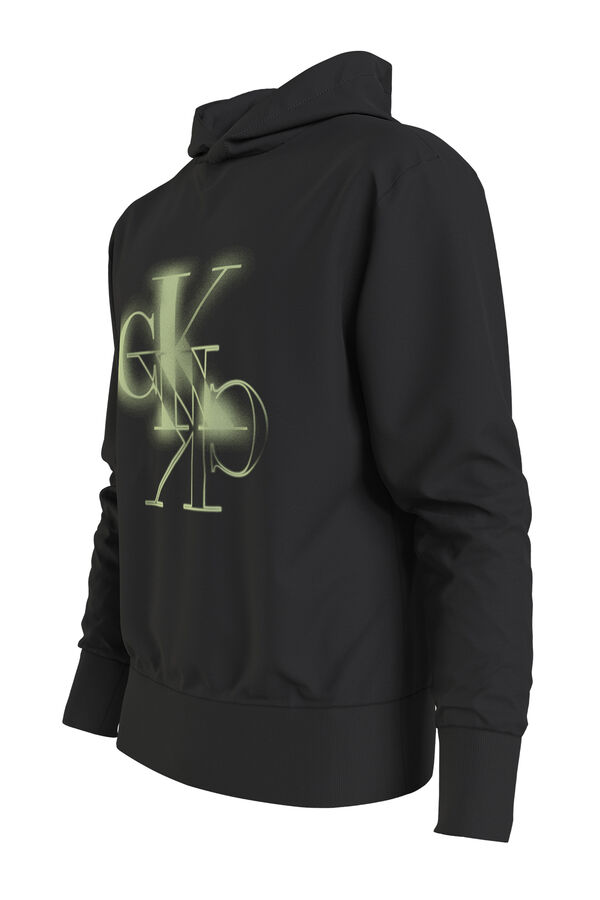 CK Jeans Sudadera de hombre con capucha negro