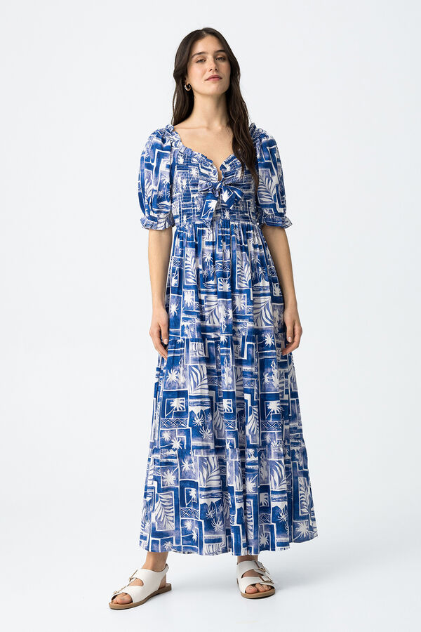 Tiffosi Vestido Estampado azul