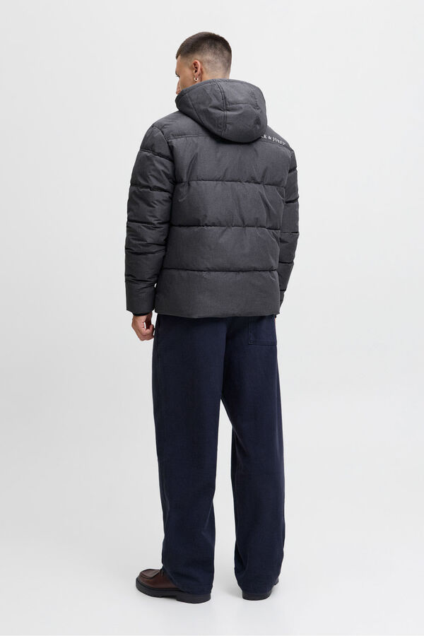 Jack & Jones Casaco acolchoada com capuz cinzento
