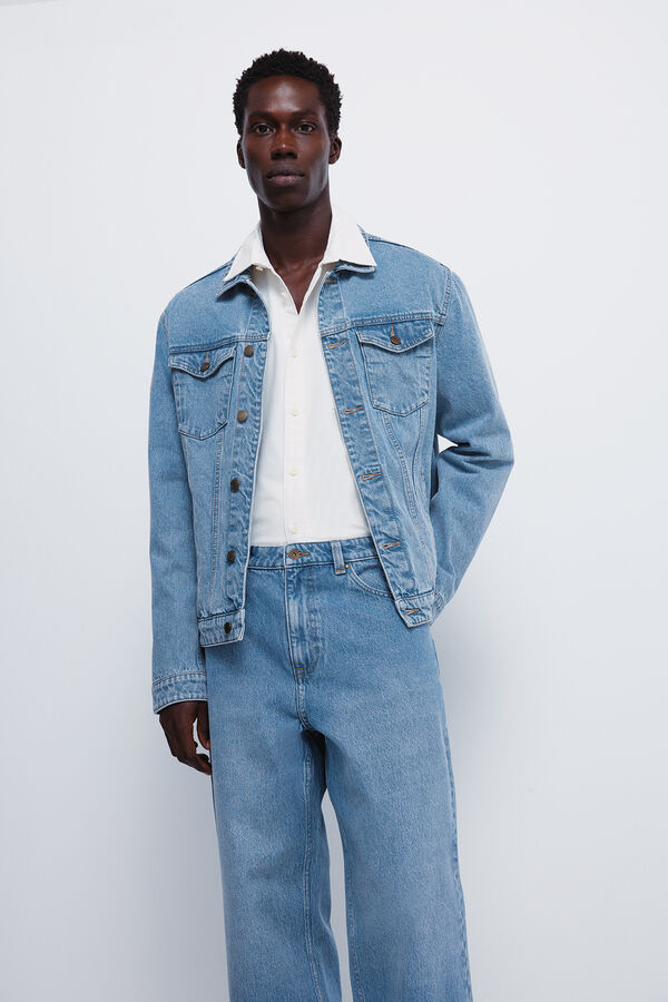 Springfield Vaquero wide leg lavado medio azul