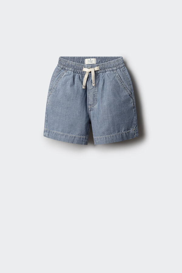 Springfield Kids Bermudas de cambraia para meninos azul