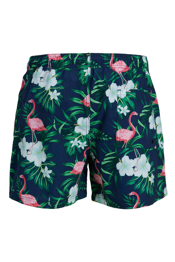 Jack & Jones PLUS Maiô estampado PLUS azul