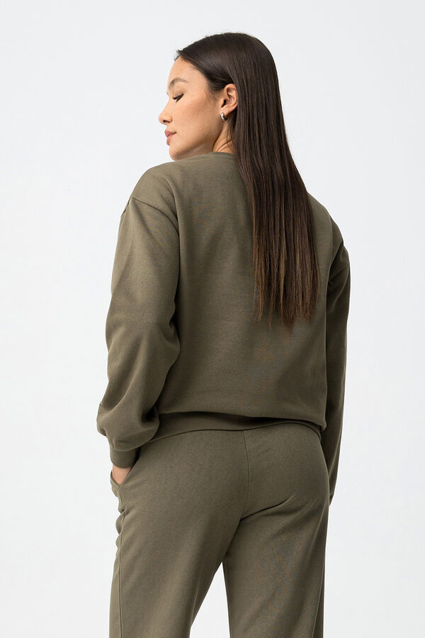 Tiffosi Sweatshirt com bordado frontal bege