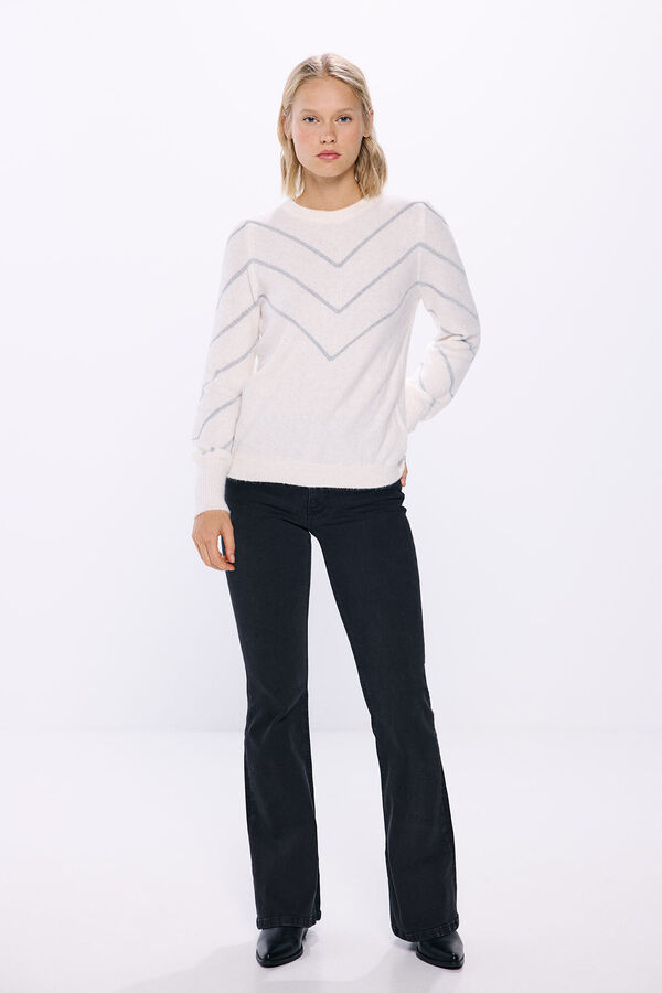 Springfield Jersey chevron lurex blanco