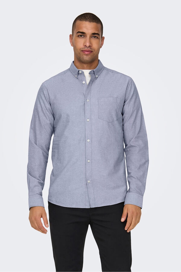 Only & Sons Camisa de manga comprida azul