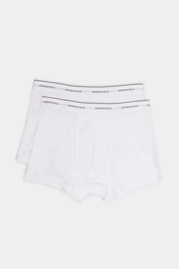 Springfield Pack 2 boxers b&aacute;sicos algod&atilde;o branco