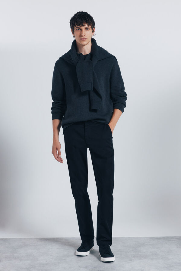 Springfield Pantal&oacute;n chino slim fit negro
