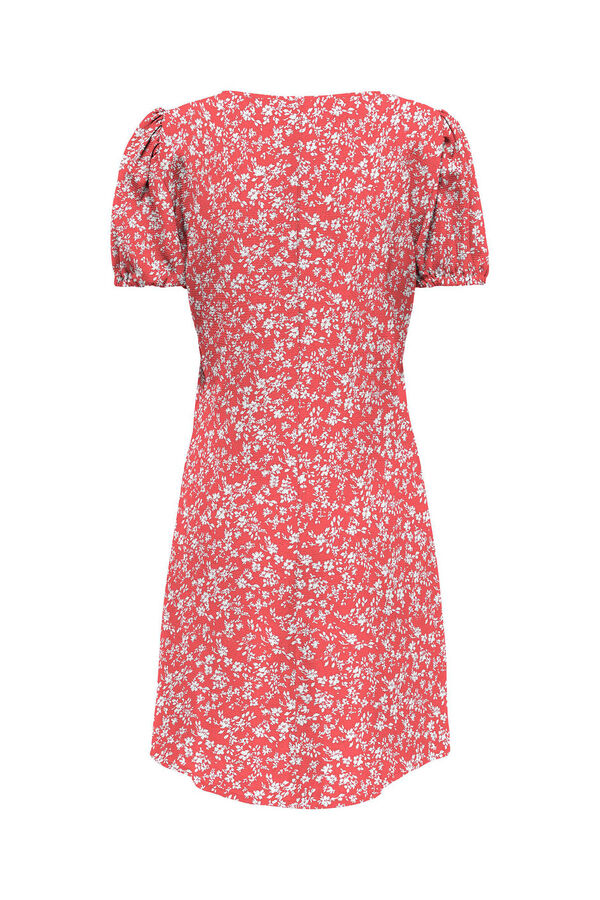 Only Kurzes Kleid V-Ausschnitt vermelho