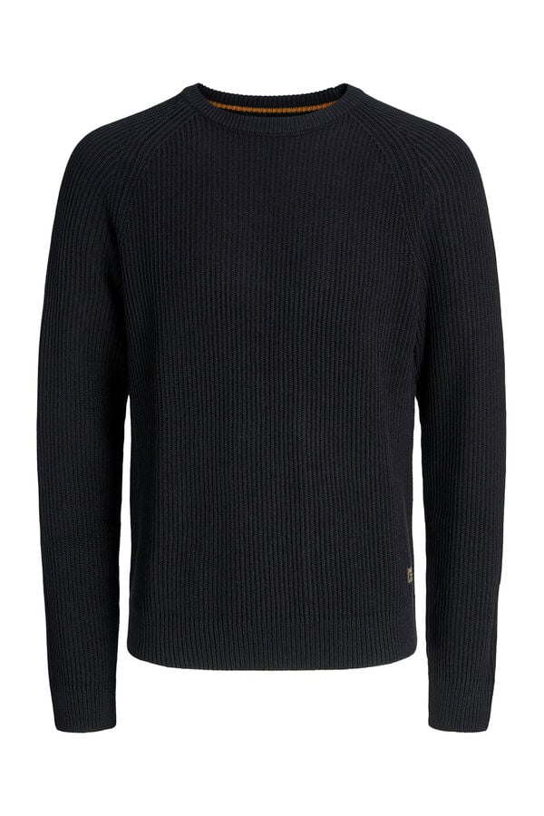 Jack & Jones PLUS Jersey b&aacute;sico de punto liso negro