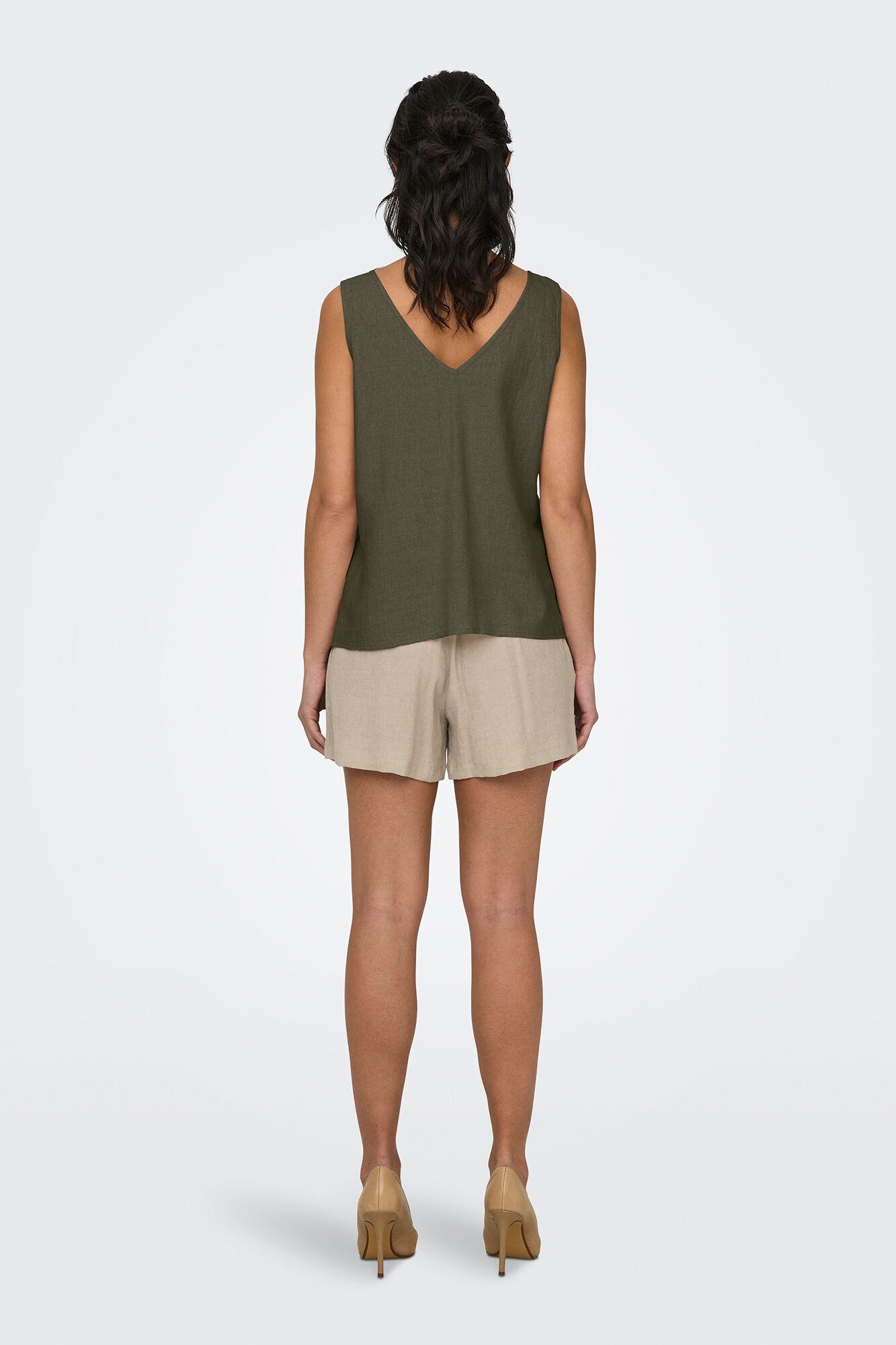 JDY Camiseta tirantes lino