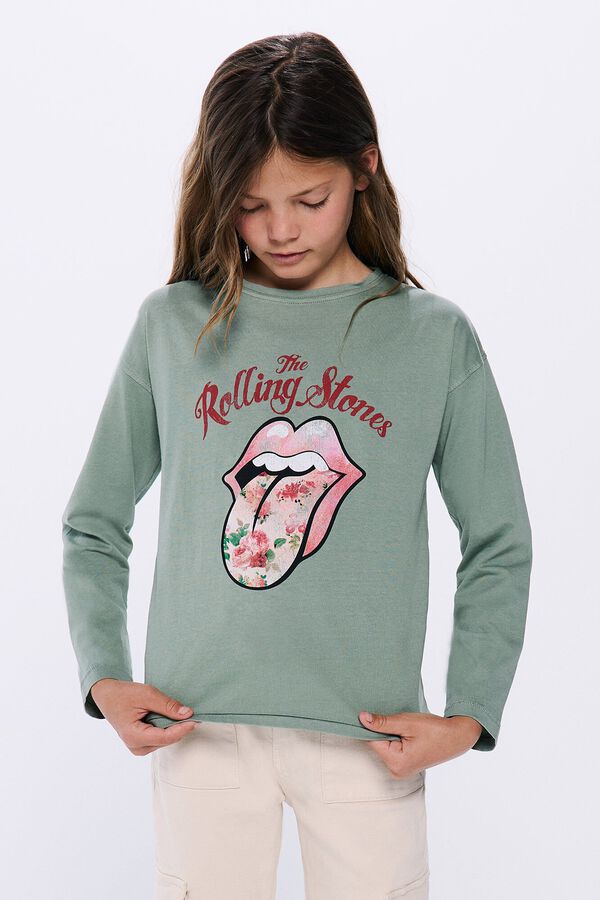 Springfield Kids Camiseta Rolling Stones ni&ntilde;a verde