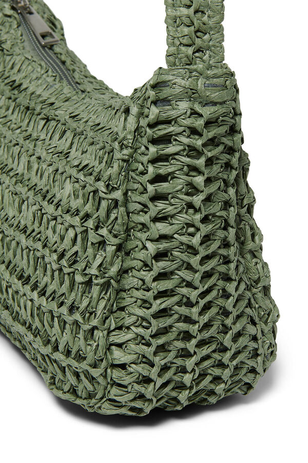 Only Bolsa de ombro de r&aacute;fia verde