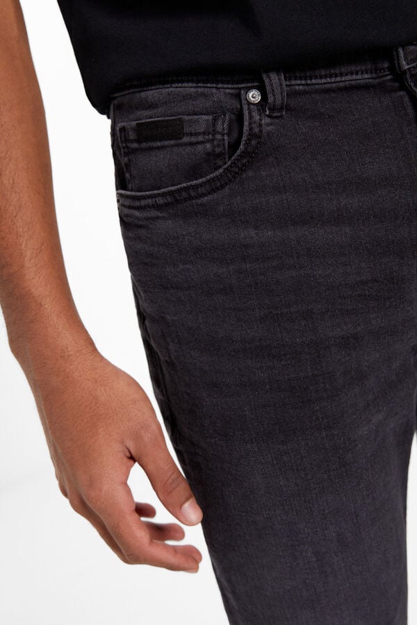 Springfield Jeans slim negro lavado gris