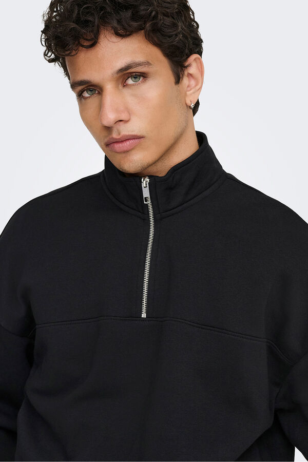 Only & Sons Sudadera con cremallera. negro