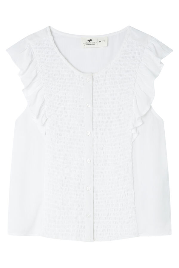 La Vecina Rubia Blusa "SOL" bambula - La Vecina Rubia blanco