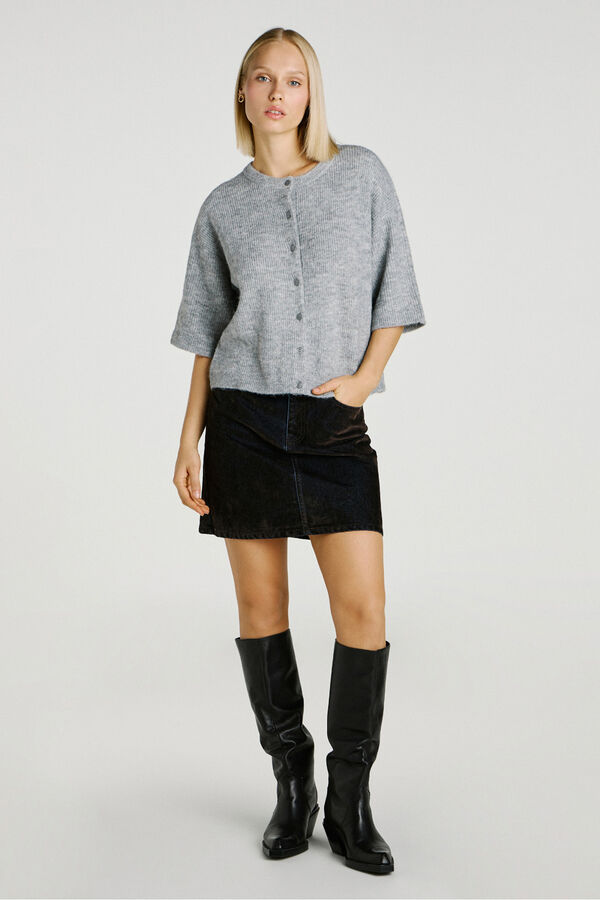 Jack & Jones Cardigan de puno con botones gris