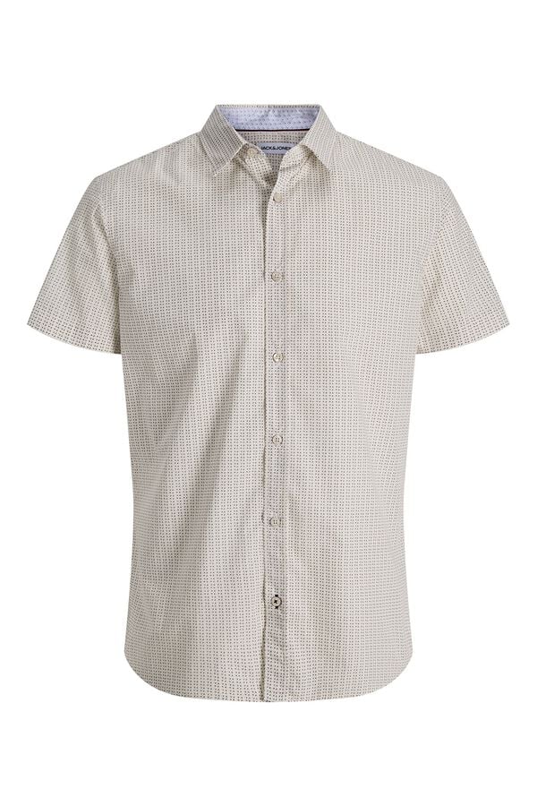 Jack & Jones Camisa slim fit estampada beige
