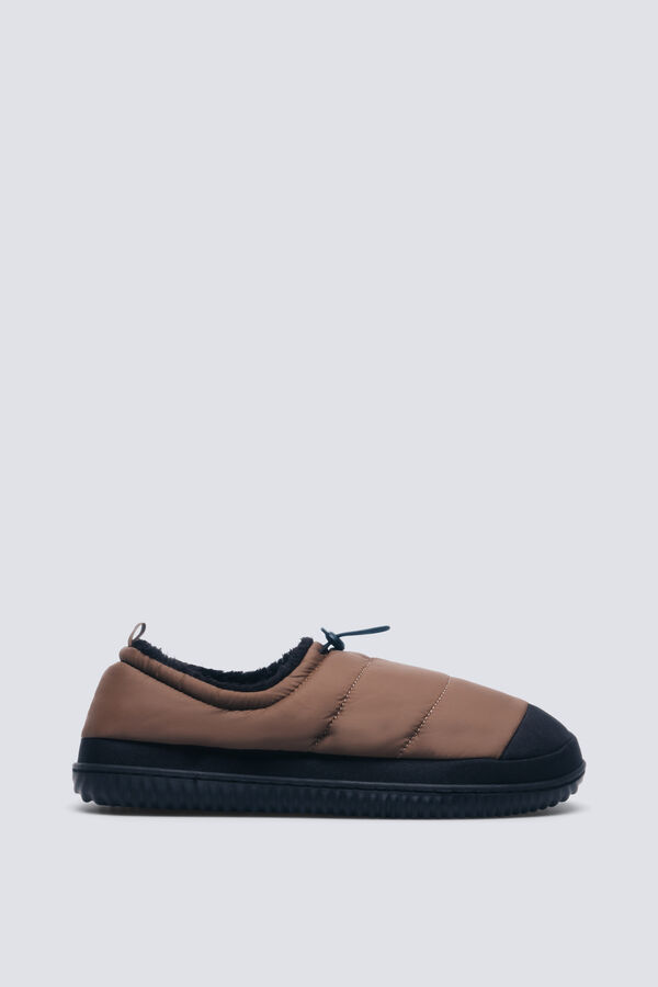 Springfield Chinelos de quarto de nylon acolchoado bege