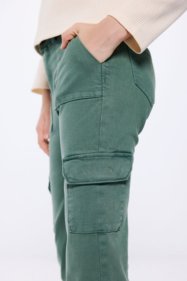 Springfield Kids Calças cargo flare menina verde