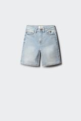 Springfield Kids Bermuda jeans slim knit para menino azul
