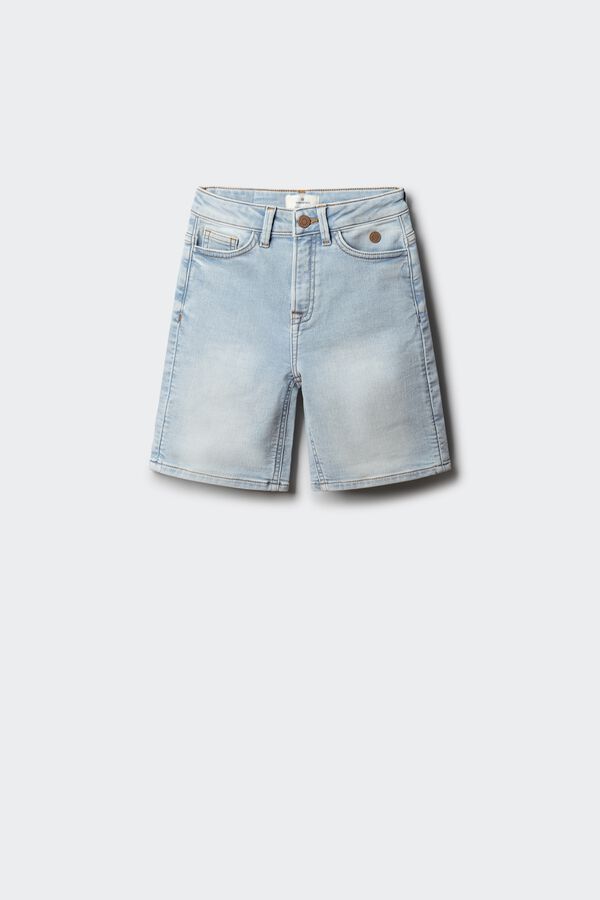 Springfield Kids Bermuda jeans slim knit para menino azul