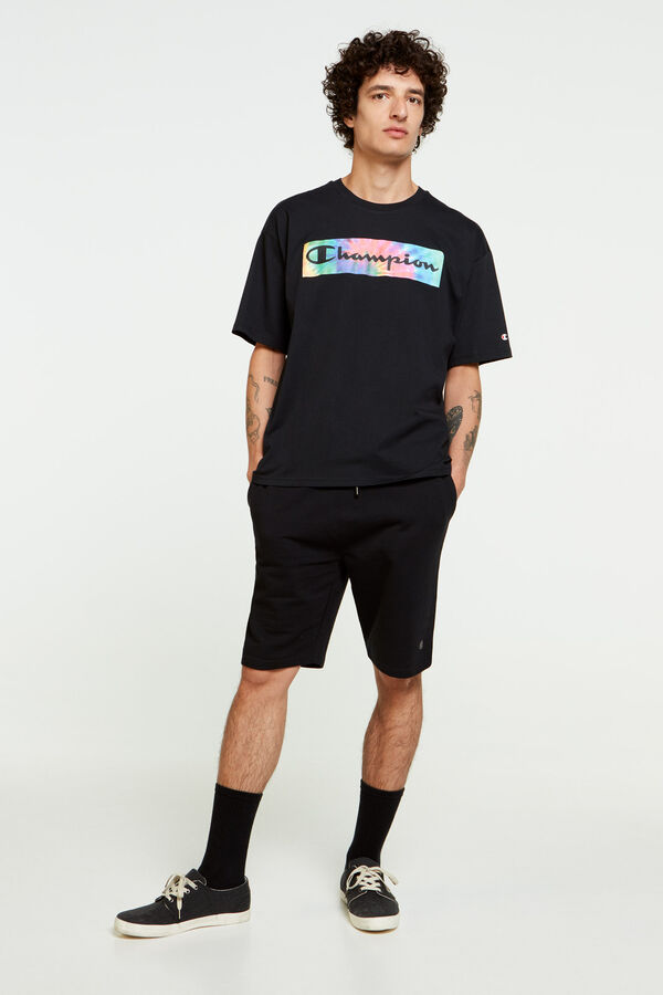 Springfield t-shirt manga corta logo multicolor negro