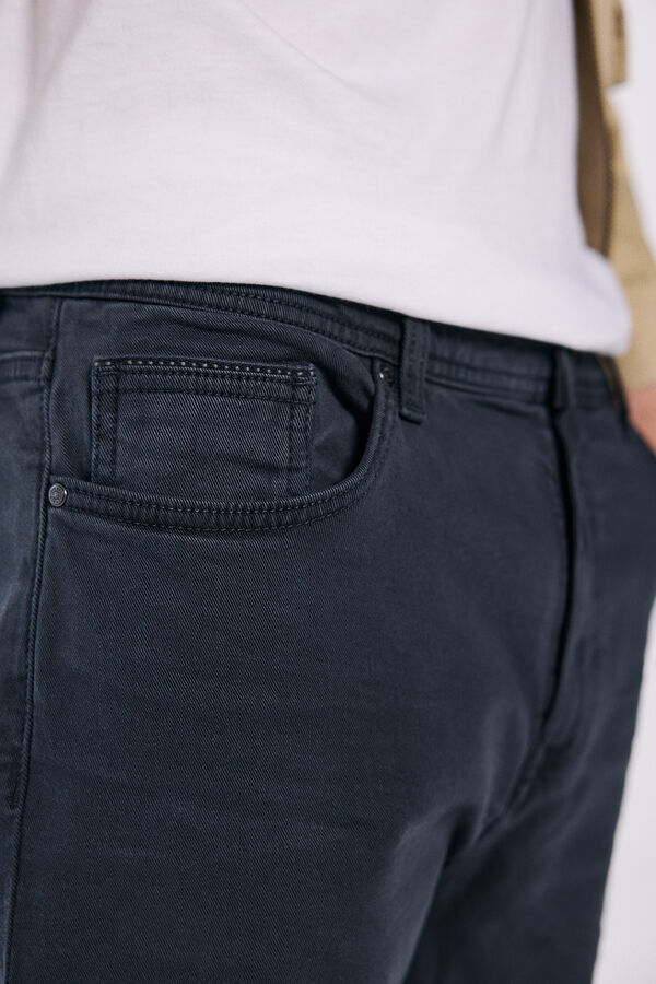 Springfield Cal&ccedil;a slim fit lavada colorida azul