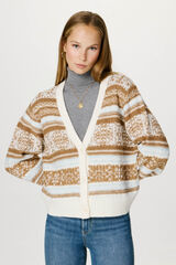 Jack & Jones C&aacute;rdigan jacquard blanco