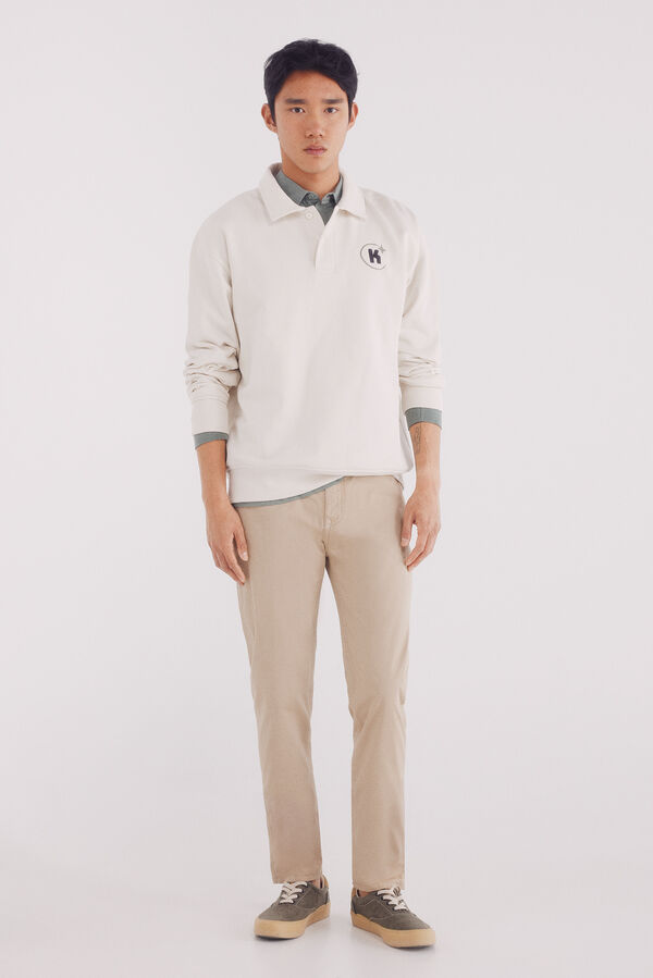 Springfield Cal&ccedil;as justas, lavagem clara, 5 bolsos bege