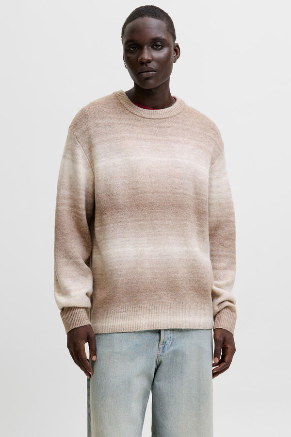 Jack & Jones Jersey degradado de punto marr&oacute;n