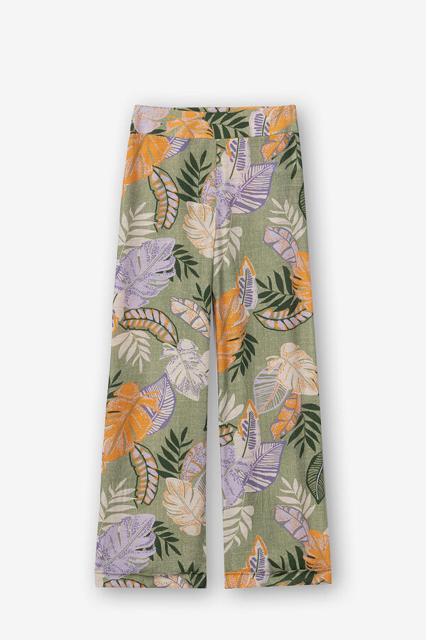 Tiffosi Pantal&oacute;n Palazzo Estampado verde