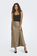 Only Falda de raso gris