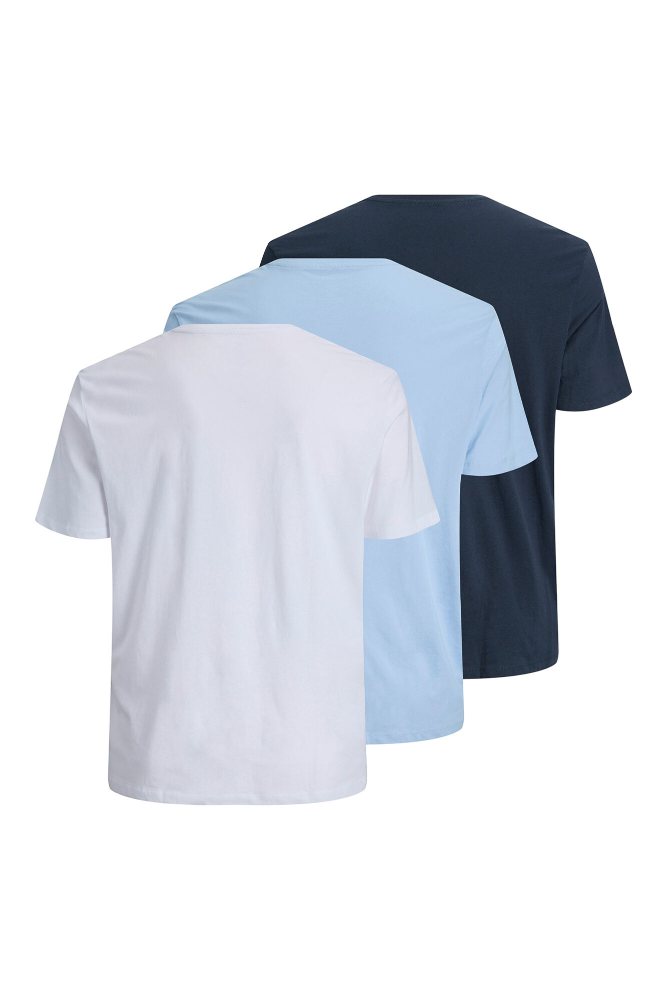 Jack & Jones PLUS Pacote x3 camisetas de ajuste padr&atilde;o