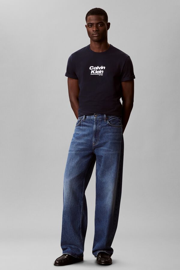 Calvin Klein T-shirt com estampado azul